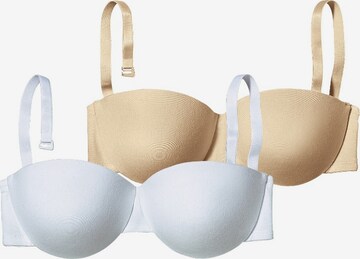 PETITE FLEUR Balconette Bra in Beige: front