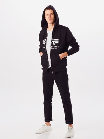 ALPHA INDUSTRIES Sweat jacket in Black