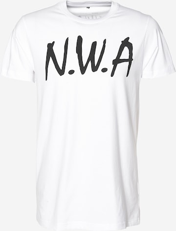 Tricou 'N.W.A' de la Mister Tee pe alb: față