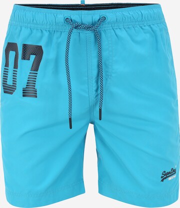 Regular Shorts de bain Superdry en bleu : devant