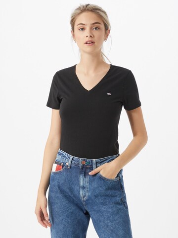 Tommy Jeans Shirt in Zwart: voorkant