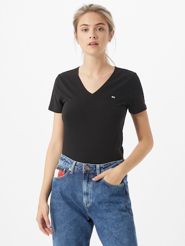 T-shirt Tommy Jeans en noir : devant