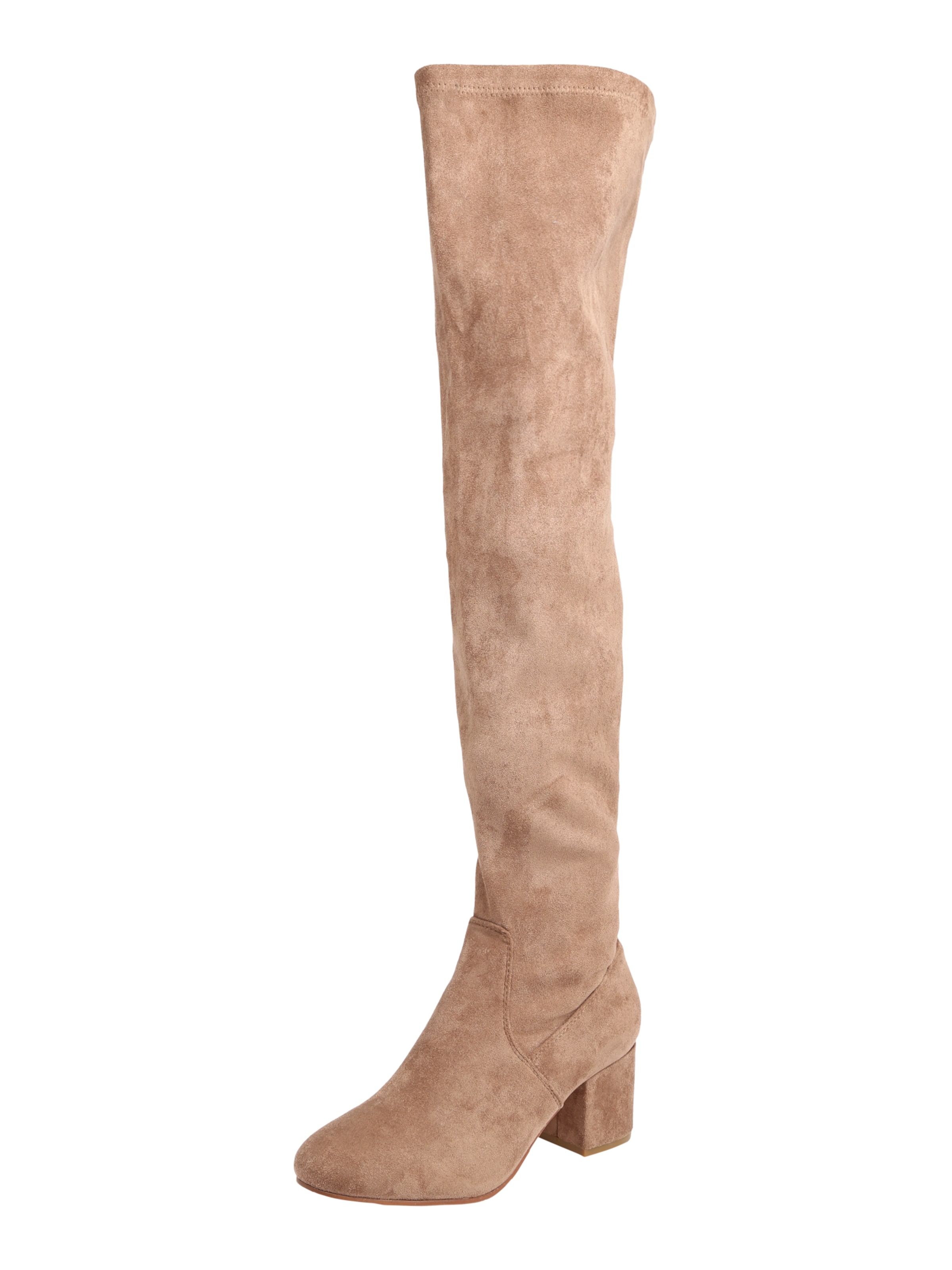 ABOUT YOU Overknees 'Finya' in Beige: front