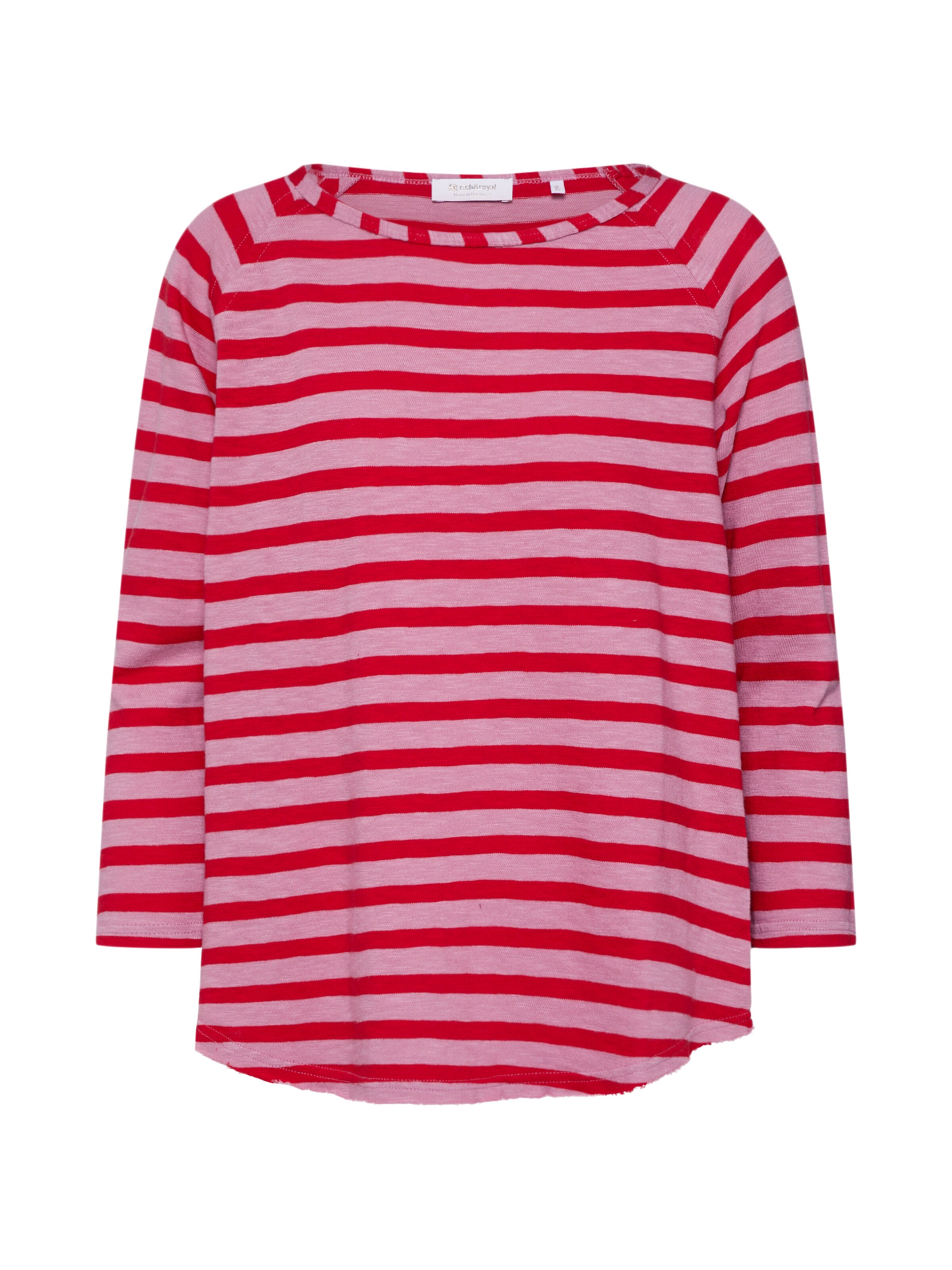 Rich & Royal - Shirt 'Heavy Jersey Longsleeve striped' in de kleur Rood