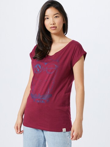 Iriedaily - Camisa 'Skateowl 2' em roxo: frente