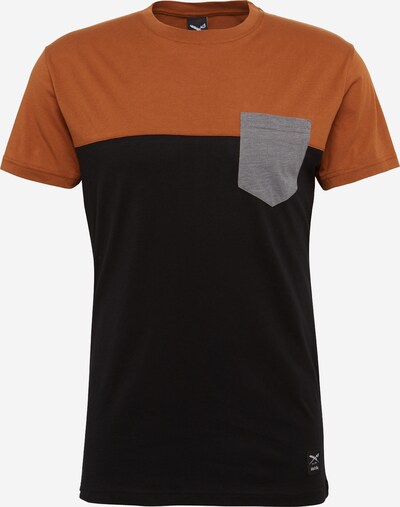 Iriedaily T-Shirt in karamell / grau / schwarz, Produktansicht