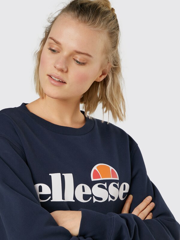ELLESSE Sweatshirt 'Agata' in dunkelblau Rippbündchen ELLESSE Sweatshirt 'Agata' in dunkelblau Rippbündchen