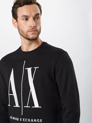 ARMANI EXCHANGERegular Fit Sweater majica - crna boja