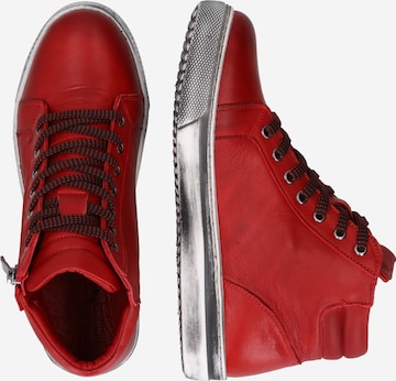 COSMOS COMFORT High-Top Sneakers in Red