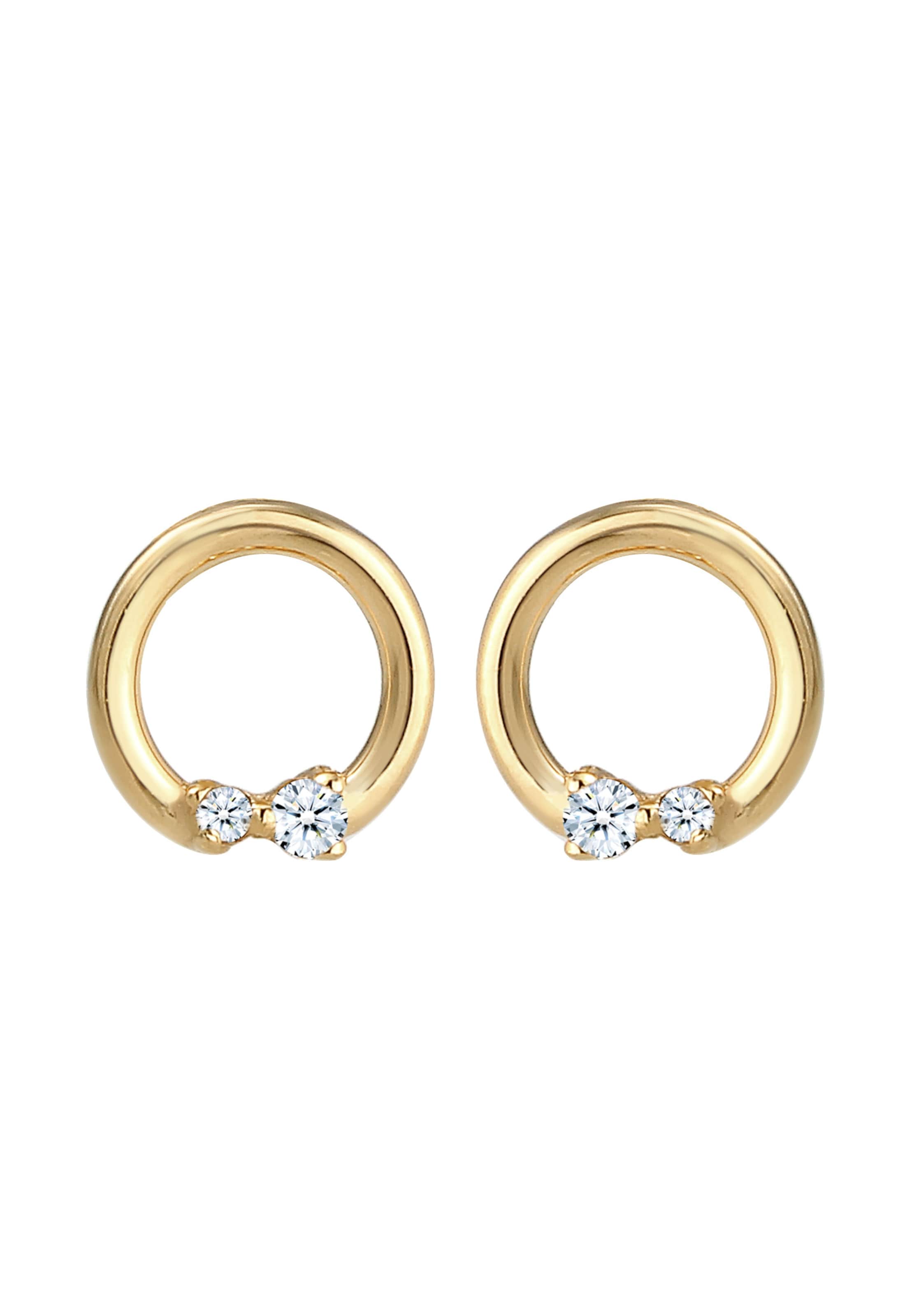 Elli DIAMONDS Ohrringe 'Kreis' in Gold