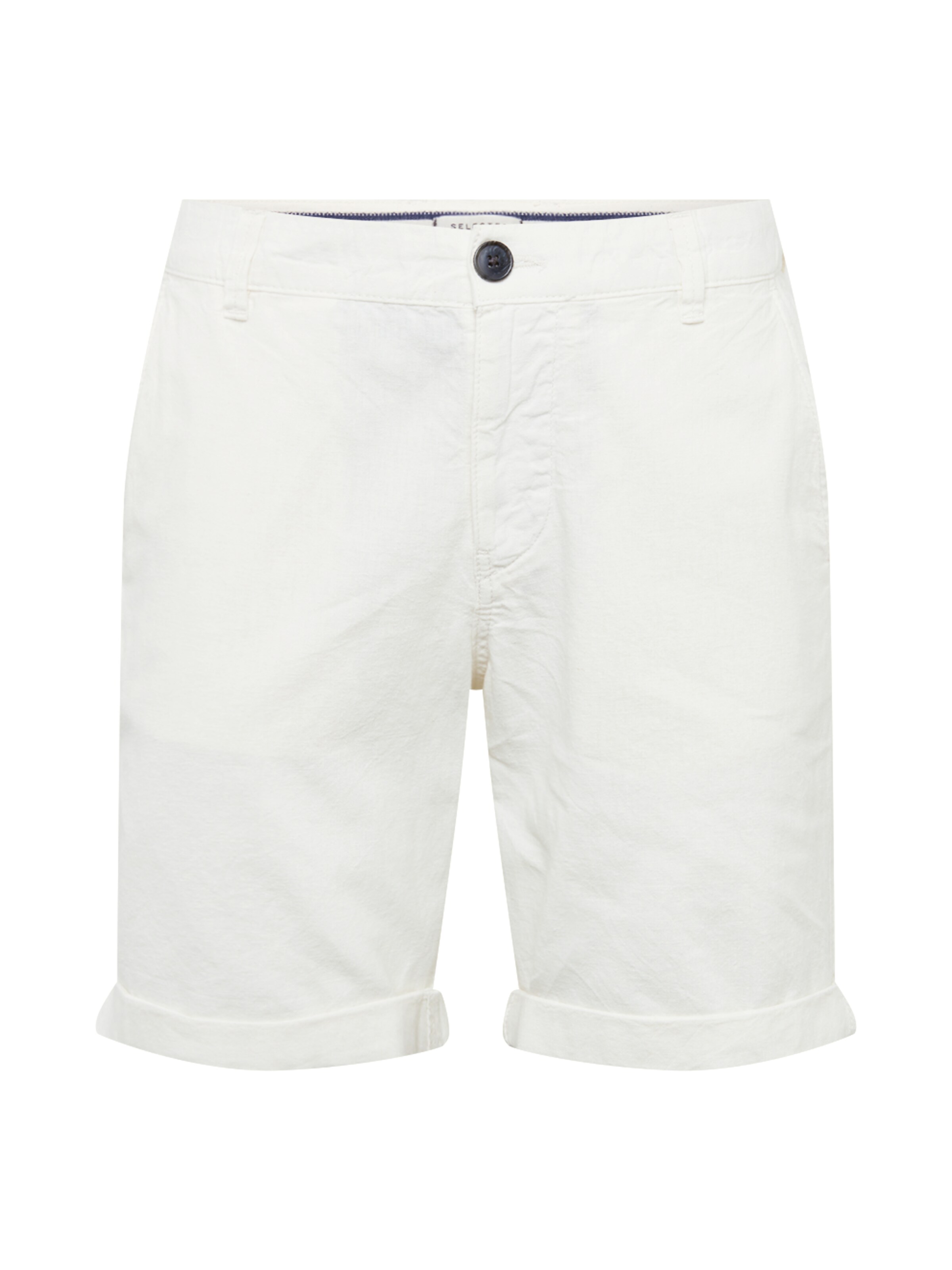SELECTED HOMME - Chino 'SLHStraight-Paris W' in de kleur Offwhite