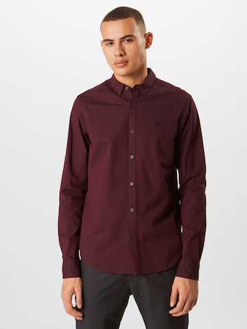 Iriedaily - Ajuste regular Camisa 'Samuel' en rojo: frente