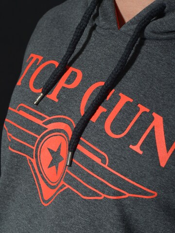 TOP GUN Sweatshirt ' Defender ' in Grey