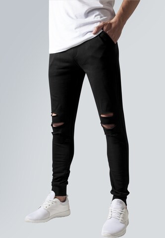 Urban Classics Tapered Broek in Zwart: voorkant