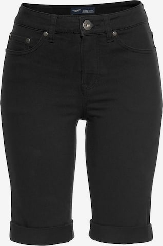 ARIZONA Slimfit Jeansbermudas in Schwarz: predná strana