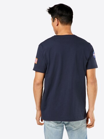 ALPHA INDUSTRIES T-shirt 'Nasa' i blå: baksida