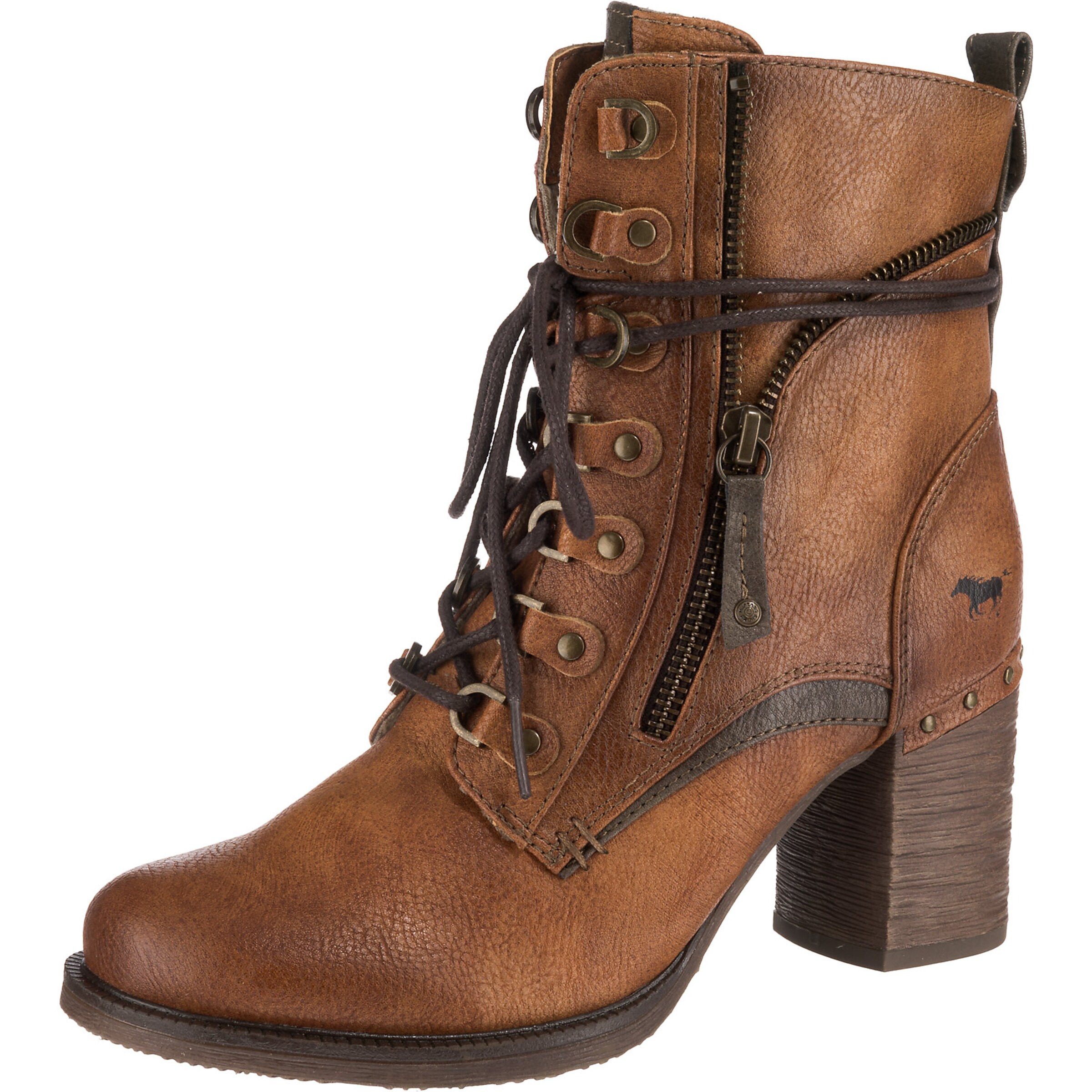 MUSTANG - Veterlaarsjes in de kleur Bruin