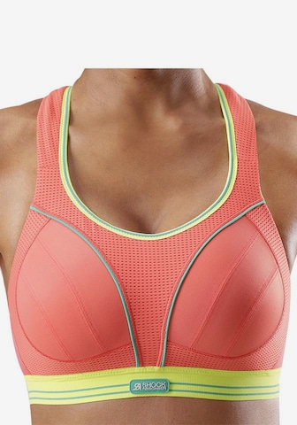 Bustino Reggiseno sportivo 'Run' di SHOCK ABSORBER in arancione: frontale