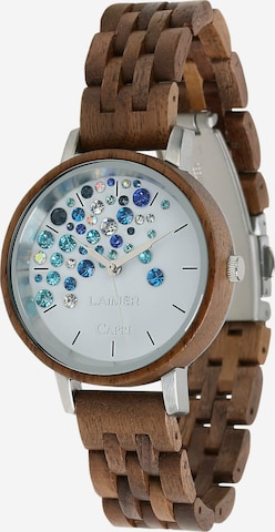 LAiMER Analog Watch 'Capri' in Brown: front