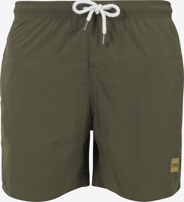 Urban Classics Board Shorts 'Block Swim' in Green: front
