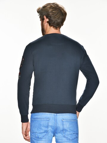TOP GUN Sweatshirt 'TG-9018' in Blauw