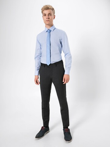 OLYMP Slim fit Poslovna srajca 'Level 5' | modra barva