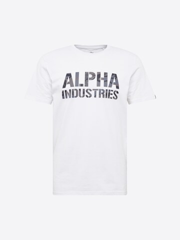 ALPHA INDUSTRIES T-Shirt in Weiß: predná strana