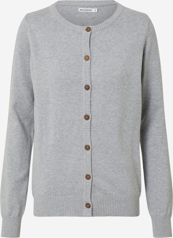 MELAWEAR Knit Cardigan in Grey: front