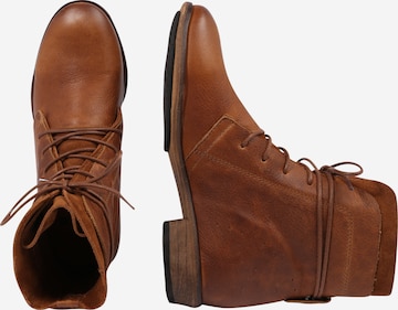 HUB Lace-Up Ankle Boots 'Hally' in Brown: side