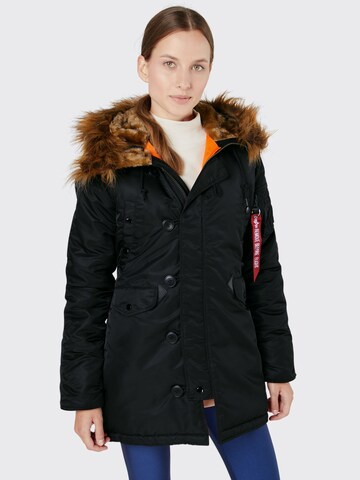 ALPHA INDUSTRIES Winter jacket in Black: front