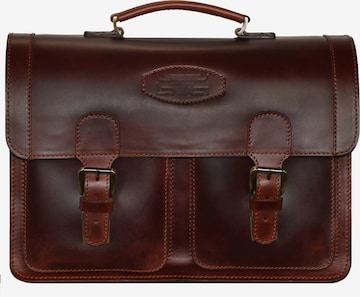 MIKA Document Bag in Brown: front