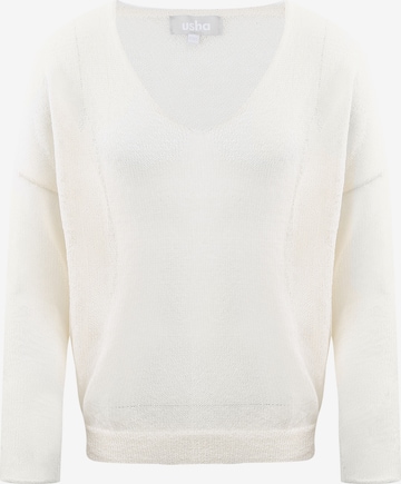 Usha Sweater in White: front