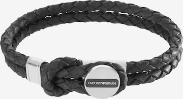 Emporio Armani - Pulsera en negro: frente