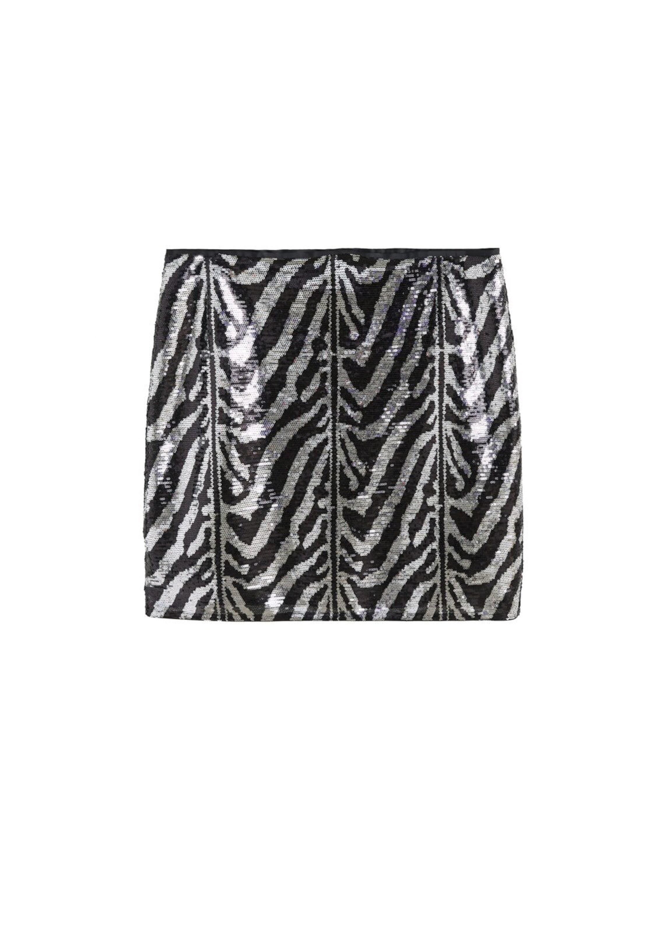 VIOLETA by Mango - Rock 'Zebra' in schwarz