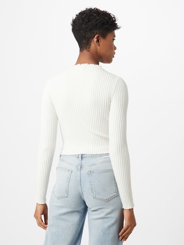 Parallel Lines Sweater in White