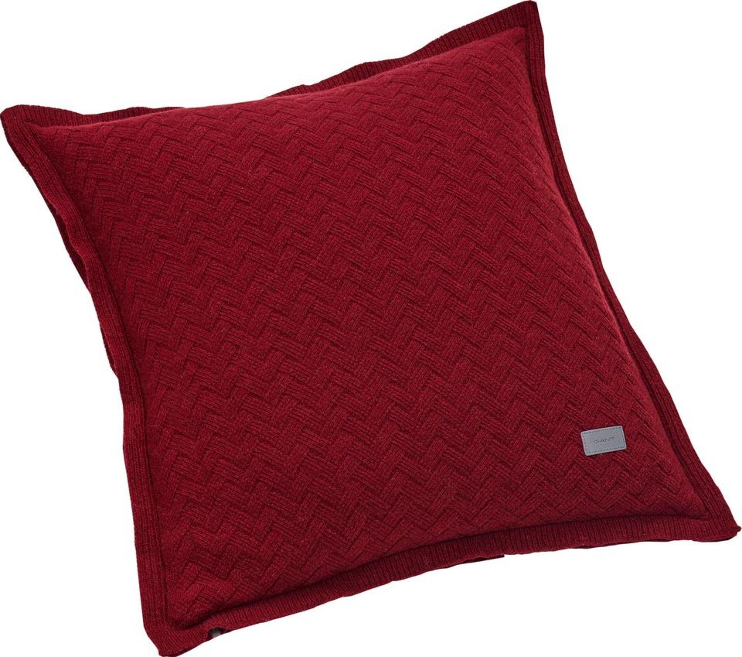 GANT - Kissenhülle 'Fishbone' in dunkelrot