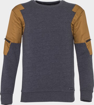 Sweat-shirt PLUS EIGHTEEN en gris : devant