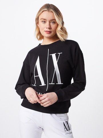 ARMANI EXCHANGE Sweatshirt '8NYM02' in Black: front