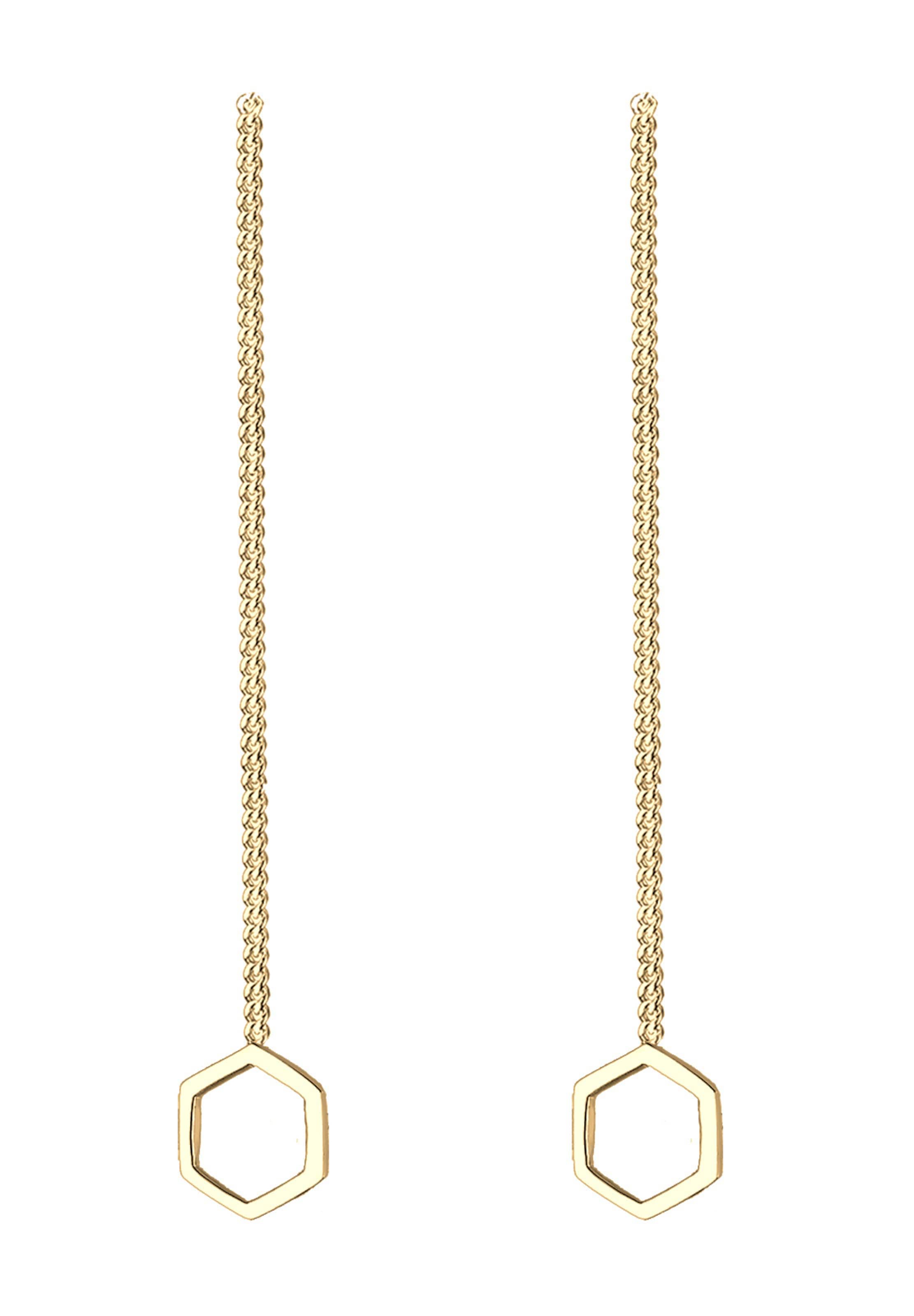 ELLI Earrings 'Hexagon' in Gold