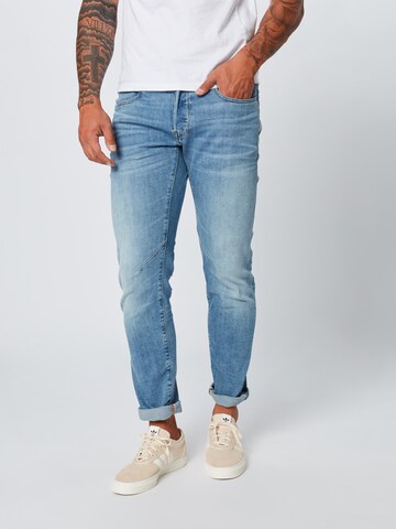 G-Star RAW Slimfit Jeans in Blauw: voorkant