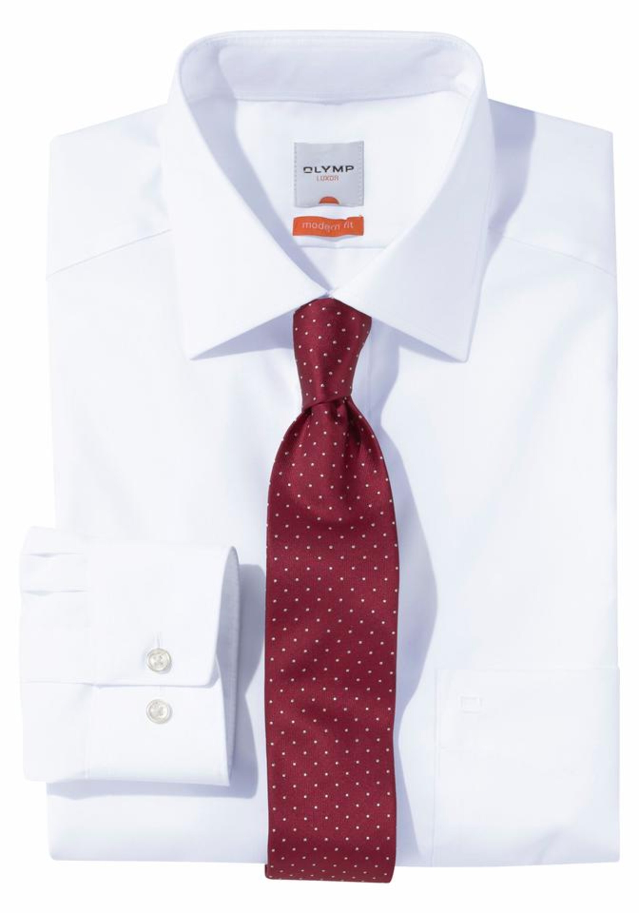 OLYMP Slim Fit Hemd 'Luxor' in Weiß: Vorderseite