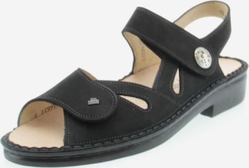 Finn Comfort Strap Sandals in Black: front