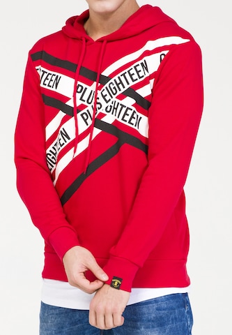 Sweat-shirt PLUS EIGHTEEN en rouge