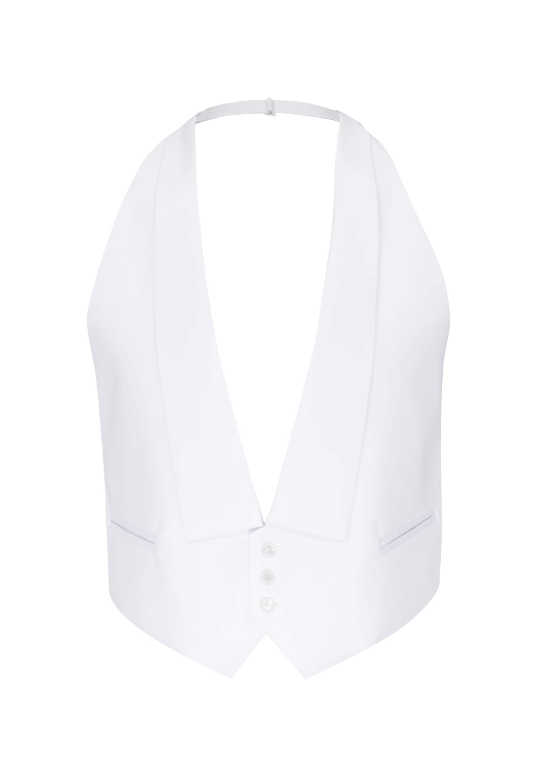 Gilet 'Schwarze Rose' SEIDENSTICKER en blanc : devant