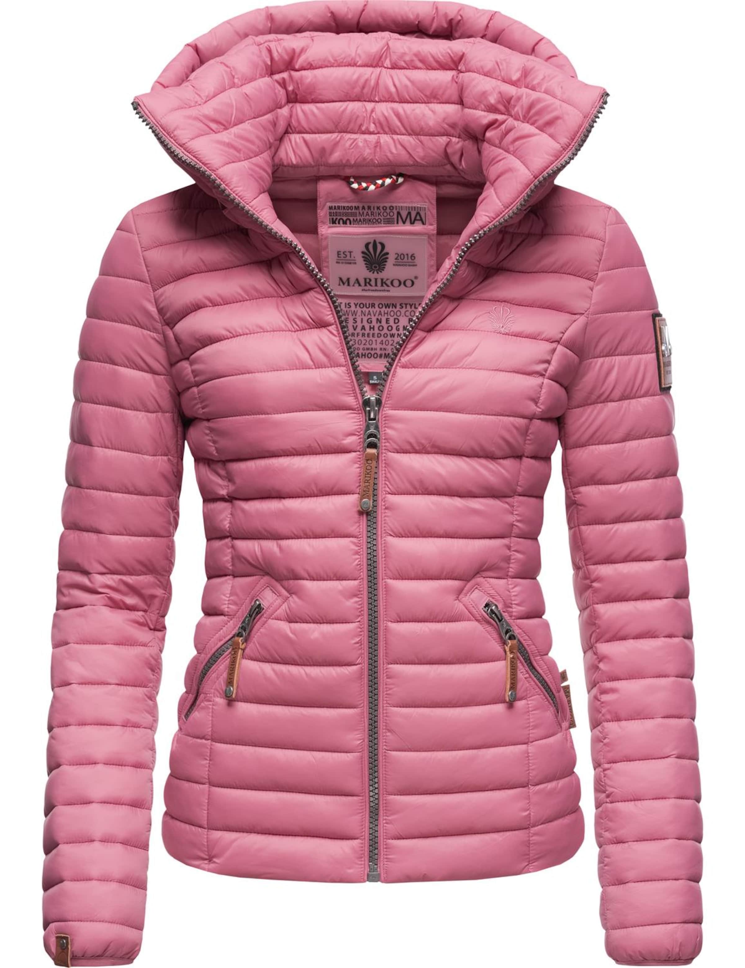 MARIKOO Steppjacke 'Löwenbaby' in Pink: Vorderseite