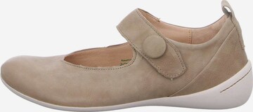 THINK! Ballet Flats with Strap in Beige