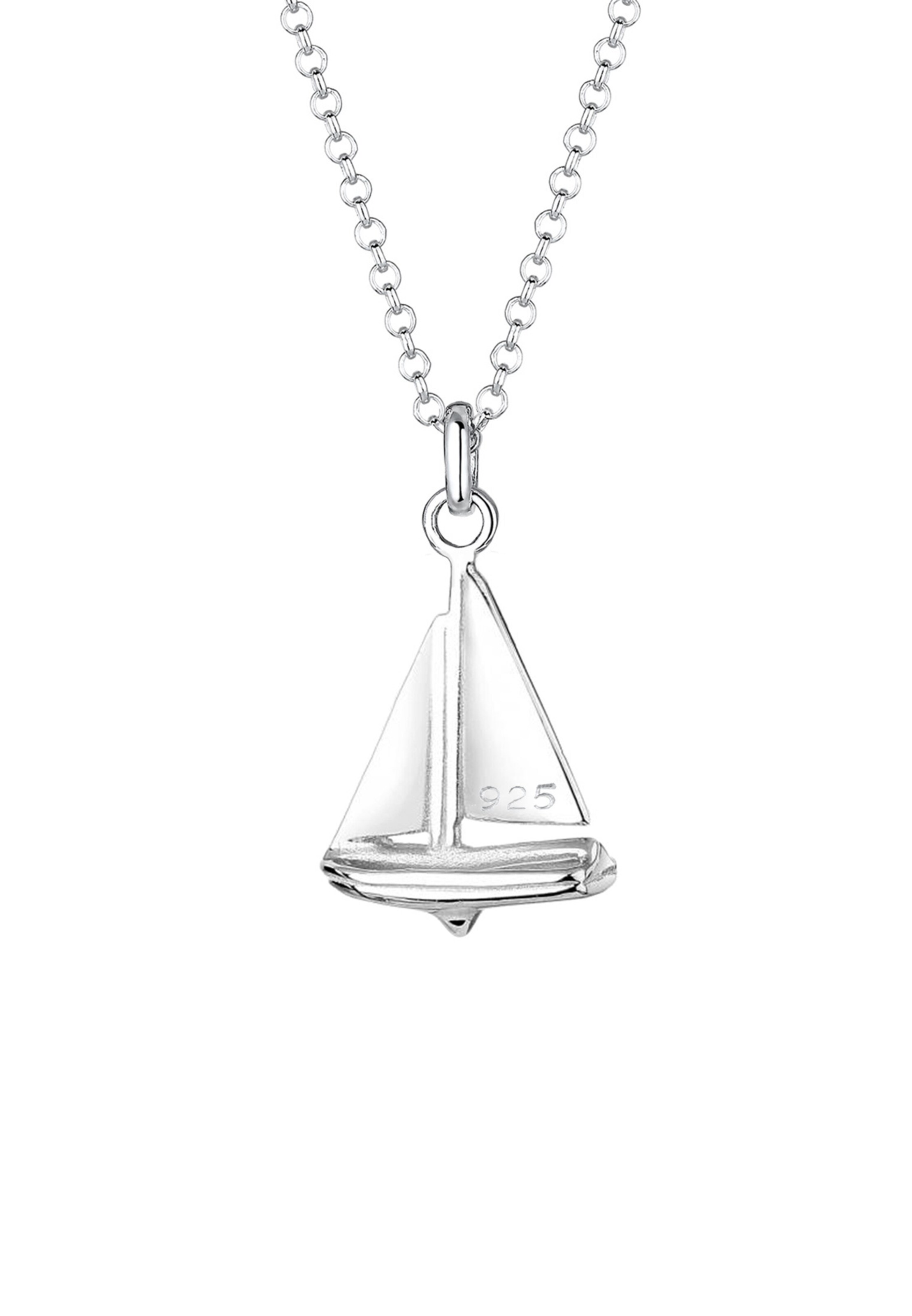 ELLI Ketting 'Segelboot' in Zilver