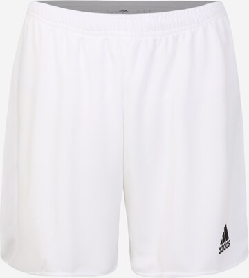 ADIDAS SPORTSWEAR Regular Workout Pants 'Parma 16' in White: front