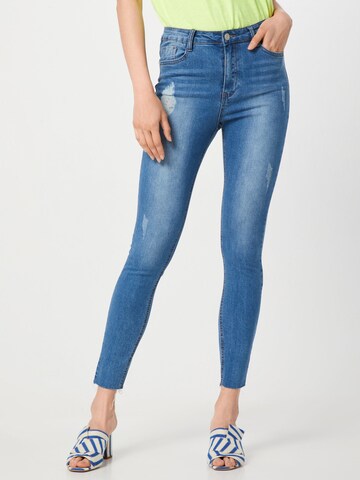 Skinny Jeans 'SINNER CLEAN DISTRESSED SKINNY' de la Missguided pe albastru: față