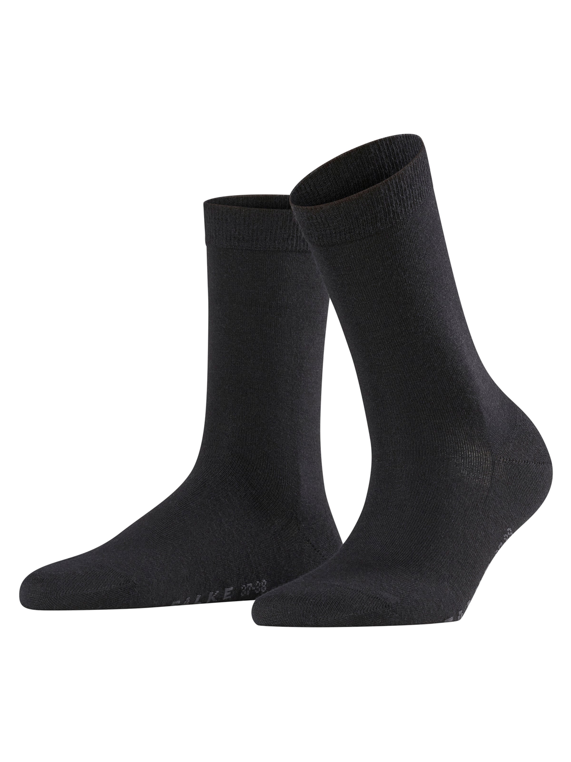 Chaussettes 'Softmerino' FALKE en noir : devant